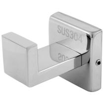 Suporte Gancho Cabide Aço Inox 304 Quadrado Parede Banheiro