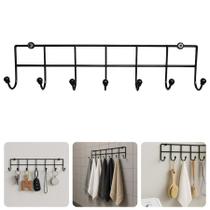 Suporte Gancho Cabideiro De Pendurar Parede Multiuso 7 Ganchos Porta Objetos Toalheiro Cinto Aço Suporte Gancho Cabideiro De Pendurar Parede Multiuso 7 Ganchos Porta Objetos Toalheiro Cinto Aço