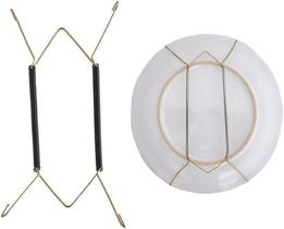 Suporte Gancho Com Mola Para Pendurar Pratos Decorativos Na Parede Em Arame De Aço 4 Garras