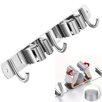 Suporte Gancho Inox Parede Vassoura Rodo Pá Chaveiro Cozinha