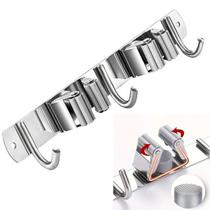 Suporte Gancho Inox Parede Vassoura Rodo Pá Chaveiro Cozinha