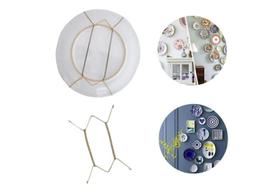 Suporte Gancho Mola Dourada Parede Decorativa Chá