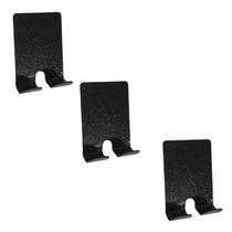Suporte Gancho Organiza Toalhas Fones Preto 3Und