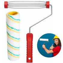 Suporte Garfo Gaiola 23cm Sem Rosca + Rolo Para Pintura Poliamida Não Respinga Brasileirinho