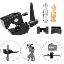 Suporte Garra Super Clamp Greika para Fixar Camera Iluminação em tubos