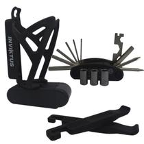 Suporte Garrafa Canivete Bike Mult Ferramentas BG-W01 Preto
