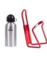 Suporte Garrafa Vermelho E Squeeze 500 Ml Bike Acte Sports