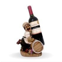 Suporte Garrafa Vinho Cozinheiro Barril Decoração Enfeite Cozinha Em Gesso - Várias Variedades