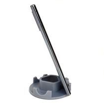 Suporte Genial de Mesa para Celular, serve em todos os aparelhos - Modelo Redondo - Cor Cinza