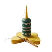Suporte Giratorio Para Croche Formato Borboleta AMARELO