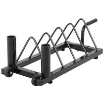 Suporte Horizontal para Barra com Rodas Yaheetech 94x33x30cm Suporte Horizontal para Barra com Rodas Yaheetech 94x33x30cm