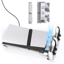 Suporte Horizontal XinGeeek Pro/Slim com Resfriamento e Carregamento para PS5 - Branco