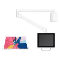 Suporte Hospitalar De Parede P/ Tablet Ou Monitor Braço Articulado Médico Com Ajuste De Altura, Rotação E Mola A Gás