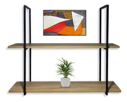 Suporte Industrial Duplo P/ Prateleira Suspensa Preto 2pçs Suporte Industrial Duplo P/ Prateleira Suspensa Preto 2pçs