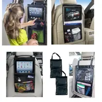 Suporte infantil organizador porta livros lanches treco para tablet touch encosto banco de carro