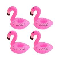 Suporte Inflável Para Bebidas Em Forma De Flamingo Rosa, Flutuador De Piscina, Porta-Copos, 1-5