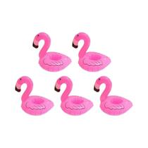 Suporte Inflável Rosa Para Bebidas Em Formato De Flamingo, Boia De Piscina, Porta-Copos, 1-5 Peças,