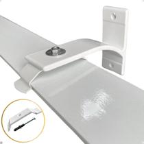 Suporte Inove Trilho Suiço Duplo Instalação Parede Cortina Wave Kit com 1.2.3.4.5.6 Un