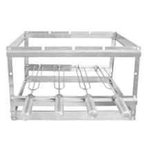 Suporte Inox Churrasqueira Alvenaria 50cm 4 Espetos Inox Suporte Inox Churrasqueira Alvenaria 50cm 4 Espetos Inox