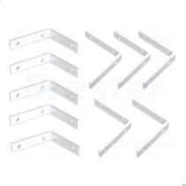 Suporte Invertido Mão Francesa Bestfer 6cm (10 Peças) Elegância e Funcionalidade para Sua Prateleira