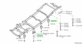 Suporte isolador montagem carroceria Frontier Pathfinder 95520EB302