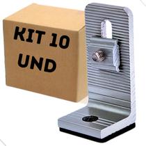 Suporte L Conector Telha Fibrocimento - 10 Peças