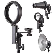 Suporte L de Flash Speedlight Montagem Bowens para Iluminadores, Softbox e Snoot