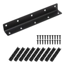 Suporte L Redunest de 20 cm Heavy Duty Metal Black, pacote com 10 Suporte L Redunest de 20 cm Heavy Duty Metal Black, pacote com 10