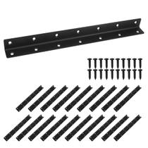 Suporte L Redunest Heavy Duty Corner Brace, pacote com 20 unidades, preto Suporte L Redunest Heavy Duty Corner Brace, pacote com 20 unidades, preto