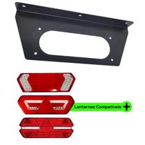 Suporte Lanterna Traseira Carreta Guerra LED Universal Metal