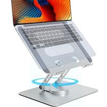Suporte Laptop 360 Alumínio Dobrável 10-17' - Compatível Apple, Lenovo, HP - Home Office Ergonômico