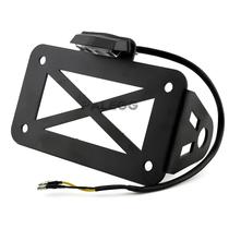 Suporte Lateral Para Placa De Licença De Motocicleta Honda Bobber Cafe Racer Com Luz Traseira LED Suporte Lateral Para Placa De Licença De Motocicleta Honda Bobber Cafe Racer Com Luz Traseira LED