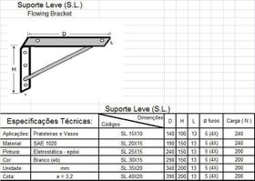 Suporte Leve Com Reforço 35X15 - Risf