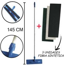 Suporte Limpa Tudo (LT) Plus 40cm Com Cabo Extensor de Alumínio E 3 Pega Fibras Limpeza