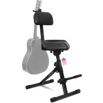 Suporte líquido para banco de guitarra ajustável com encosto para músico