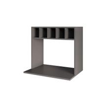 Suporte Lisa Para Micro-Ondas com Adega Grafite - Vallisa Decor Suporte Lisa Para Micro-Ondas com Adega Grafite - Vallisa Decor