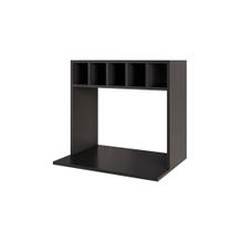 Suporte Lisa Para Micro-Ondas com Adega Preto - Vallisa Decor