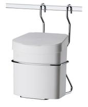 Suporte Lixeira 2,5 Litros Branca de Barra Parede Cozinha Cromado - 2409 Future