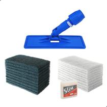 Suporte LT Limpa Azulejos e Paredes com 10 Fibras Branca e 10 Fibras Verde