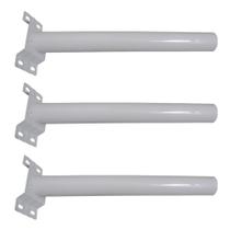 Suporte Luminaria Solar Barra Poste Aço Rua Quintal Jardim Kit 3 Unidades Suporte Luminaria Solar Barra Poste Aço Rua Quintal Jardim Kit 3 Unidades