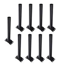 Suporte Luminaria Solar Poste Kit 9 Unidades Aço Pintura Eletrostatica Barra Iluminaçao Estrada Jardim Quintal Proteçao Residencia Segurança