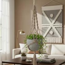 Suporte Macramê Pendente 70cm para pendurar vaso de planta