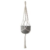 Suporte Macramê Pendente Cru 70cm para pendurar vaso de planta - CADA Decor