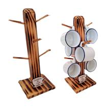 Suporte Madeira Cantinho do Café Xícaras Pintado a Mão