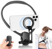 Suporte magnético de pescoço XLMJDZQ para iPhone Android cinza