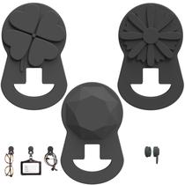 Suporte Magnético para Óculos hamdrit, Kit com 3, Silicone Preto
