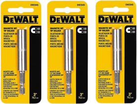 Suporte Magnético para Ponta de Broca DEWALT DW2045 - 3 Polegadas (Pacote com 3) Suporte Magnético para Ponta de Broca DEWALT DW2045 - 3 Polegadas (Pacote com 3)