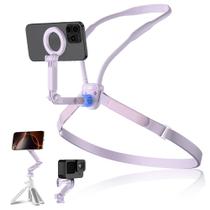 Suporte magnético para telefone de pescoço Kiorafoto para gravação em roxo