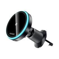 Suporte Magnético Sem Fio Para Telefone De Carro De Carregamento Rápido 15w Suporte De Luz Rgb Para