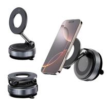 Suporte Magnético Veicular Haste Ajustável À Vácuo Dobrável Rotação 360 Capacidade de até 1,5 Kg Suporte Magnético Veicular Haste Ajustável À Vácuo Dobrável Rotação 360 Capacidade de até 1,5 Kg